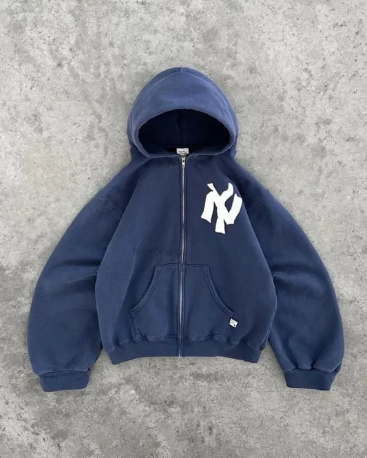 'New York' Zip Up Hoodie